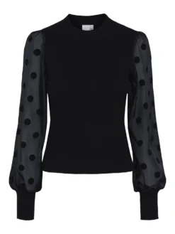 YASDOTME TOP MET BALLONMOUWEN -YAS Verkoopwinkel 26024389 Black 001