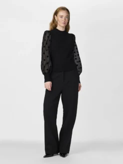 YASDOTME TOP MET BALLONMOUWEN -YAS Verkoopwinkel 26024389 Black 005