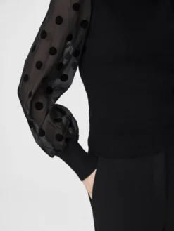 YASDOTME TOP MET BALLONMOUWEN -YAS Verkoopwinkel 26024389 Black 006