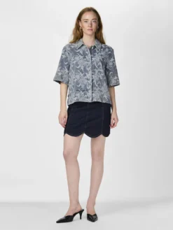 YASFLAMERA SPIJKERBLOUSE -YAS Verkoopwinkel 26036738 LightBlue 005