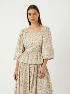 YASARA TOP MET 3/4 MOUWEN