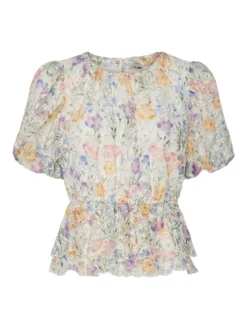 YASLEANNA TOP MET KORTE MOUWEN