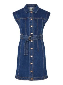 YASNEMA KORTE JURK -YAS Verkoopwinkel 26037423 MediumBlueDenim 001