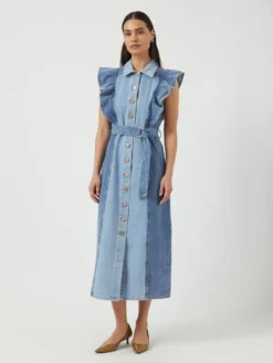 YASCAWI DENIM MAXI-JURK