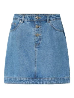 YASCECI DENIM MINIROK -YAS Verkoopwinkel 26038112 MediumBlueDenim 001