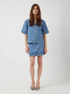 YASCECI DENIM MINIROK -YAS Verkoopwinkel 26038112 MediumBlueDenim 005