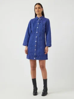 YASVIOLETTA 7/8 DENIM JURK -YAS Verkoopwinkel 26038318 SkipperBlue 005