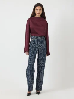 YASLORA MW STRAIGHT FIT JEANS -YAS Verkoopwinkel 26038342 DarkBlueDenim 1208581 005