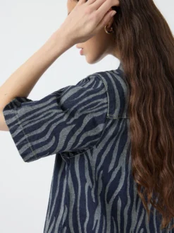 YASLORA 2/4 MINI DENIM JURK -YAS Verkoopwinkel 26038344 DarkBlueDenim 1208583 006