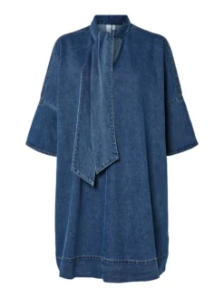 YASLIRA 3/4 DENIM JURK -YAS Verkoopwinkel 26039245 MediumBlueDenim 001