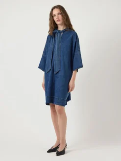 YASLIRA 3/4 DENIM JURK -YAS Verkoopwinkel 26039245 MediumBlueDenim 005