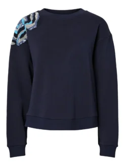 YASBLUGA MET DECORATIE SWEATSHIRT -YAS Verkoopwinkel 26039247 NavyBlazer 1231919 001