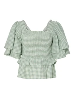 YASSEFERA 2/4 GESMOKTE TOP -YAS Verkoopwinkel 26039609 QuietGreen 1241128 001