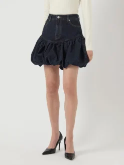 YASBROOKE DENIM BUBBEL MINIROK