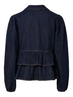 YASCELINA DENIM STRIK TOP -YAS Verkoopwinkel 26040008 DarkBlueDenim 002