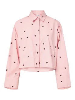 YASLEE KORT GEBORDUURD OVERHEMD -YAS Verkoopwinkel 26040344 QuartzPink 1262305 001